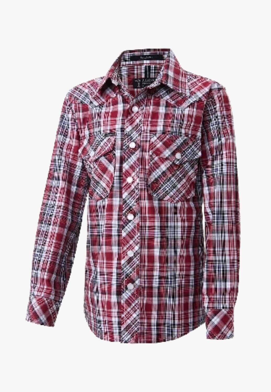 Pilbara Kids Western Snap Long Sleeve Shirt