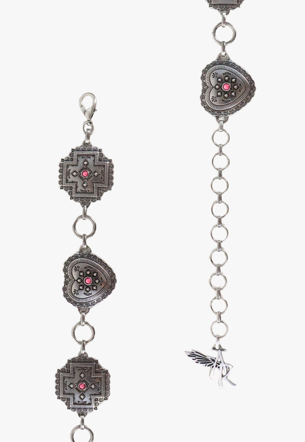 Angel Ranch Girls Heart Cross Concho Belt