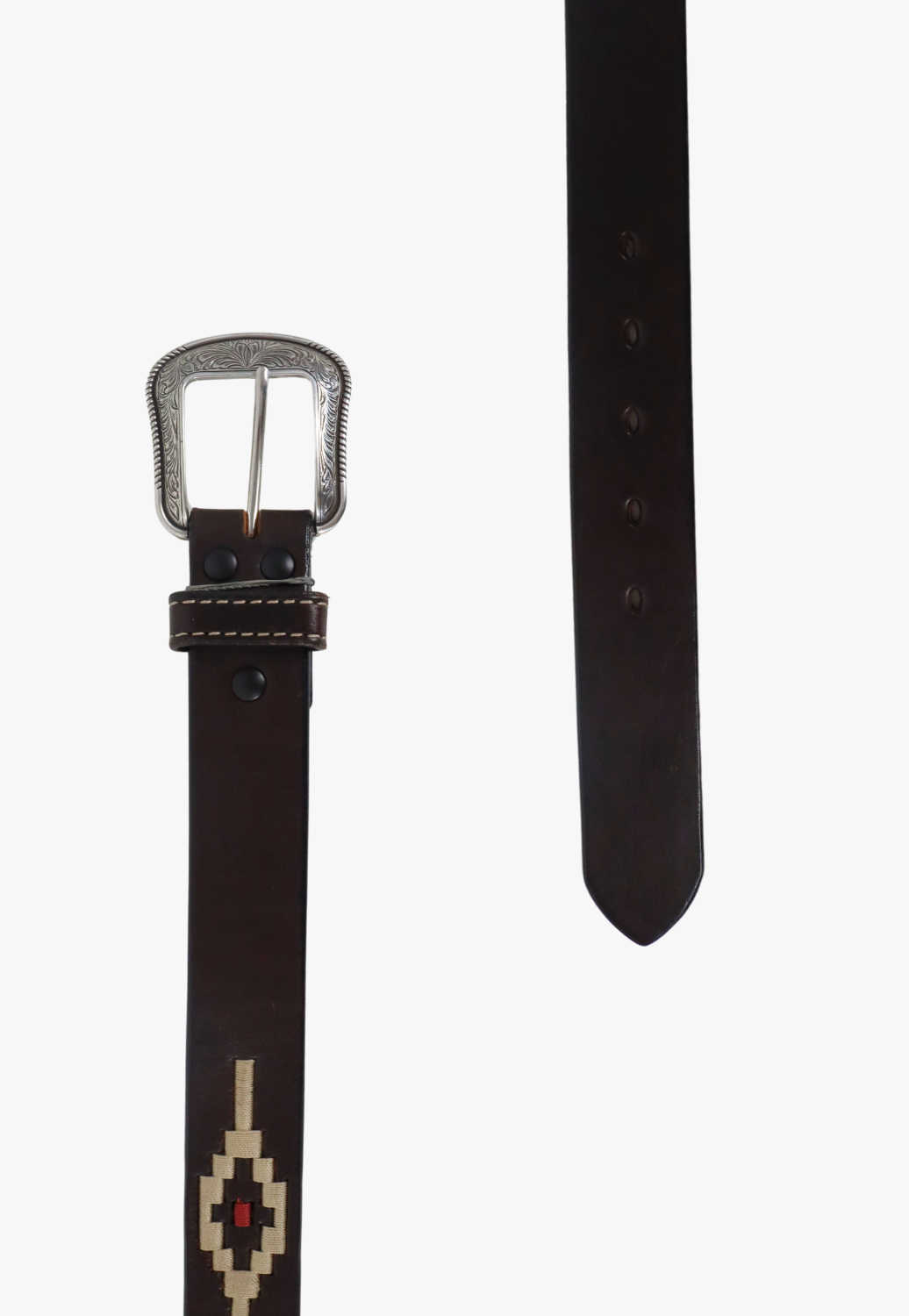 3D Mens Stitch Pattern Belt