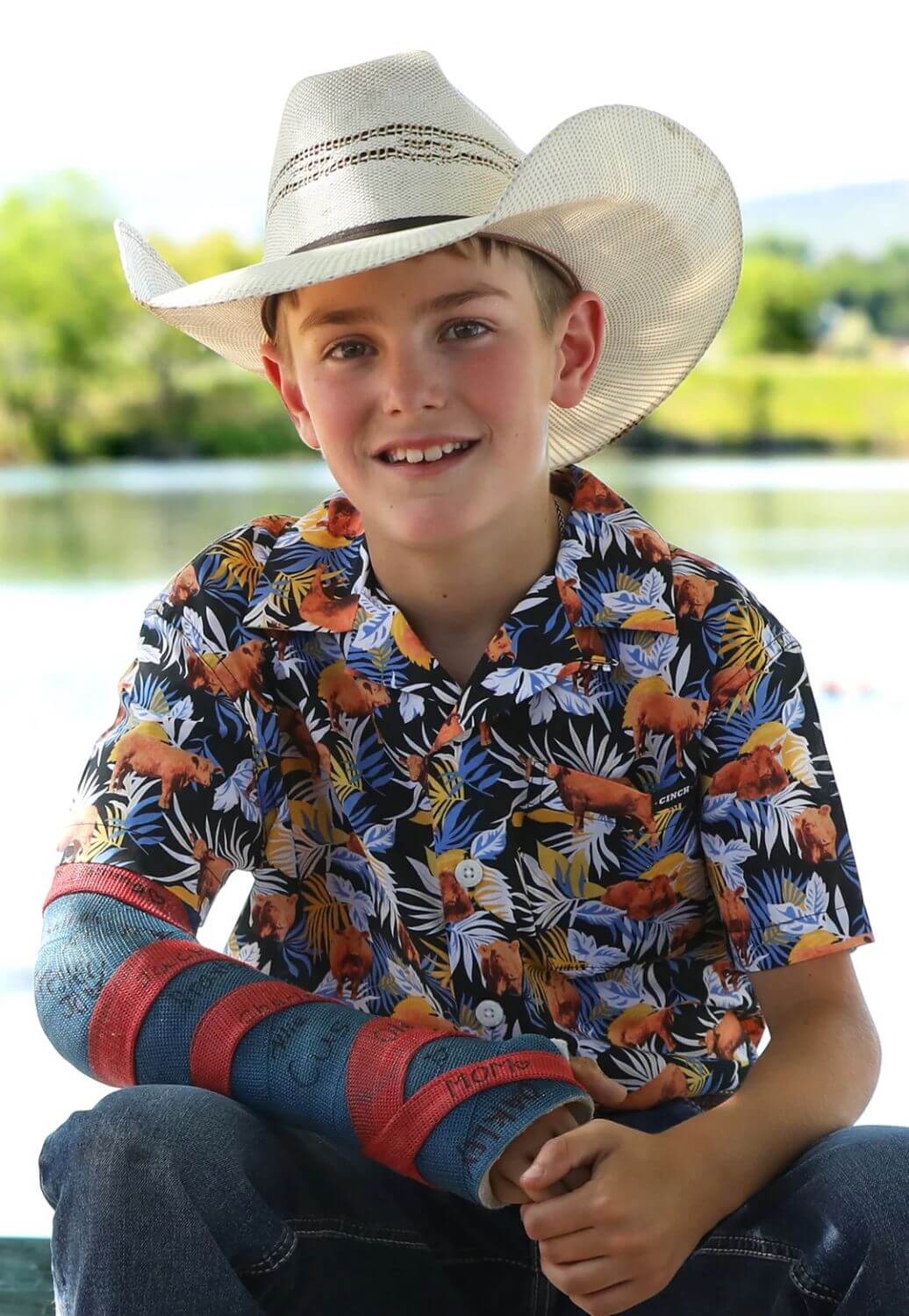 Cinch Boys Aloha Angus Camp Short Sleeve Shirt