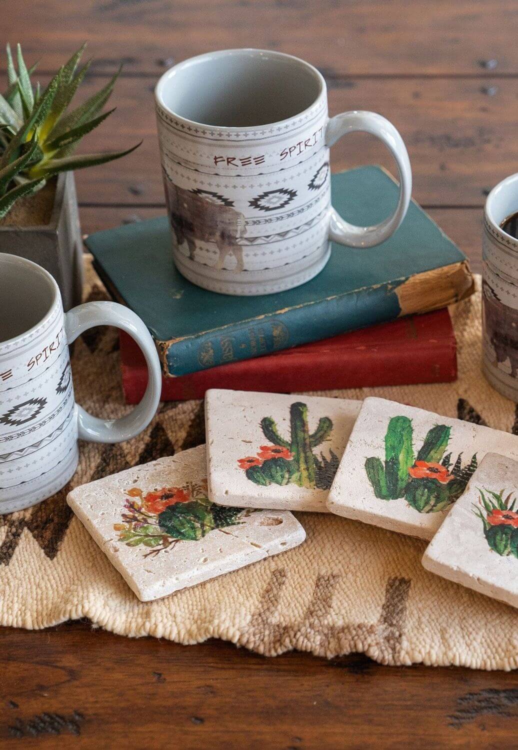 Cactus Bloom Coaster Set