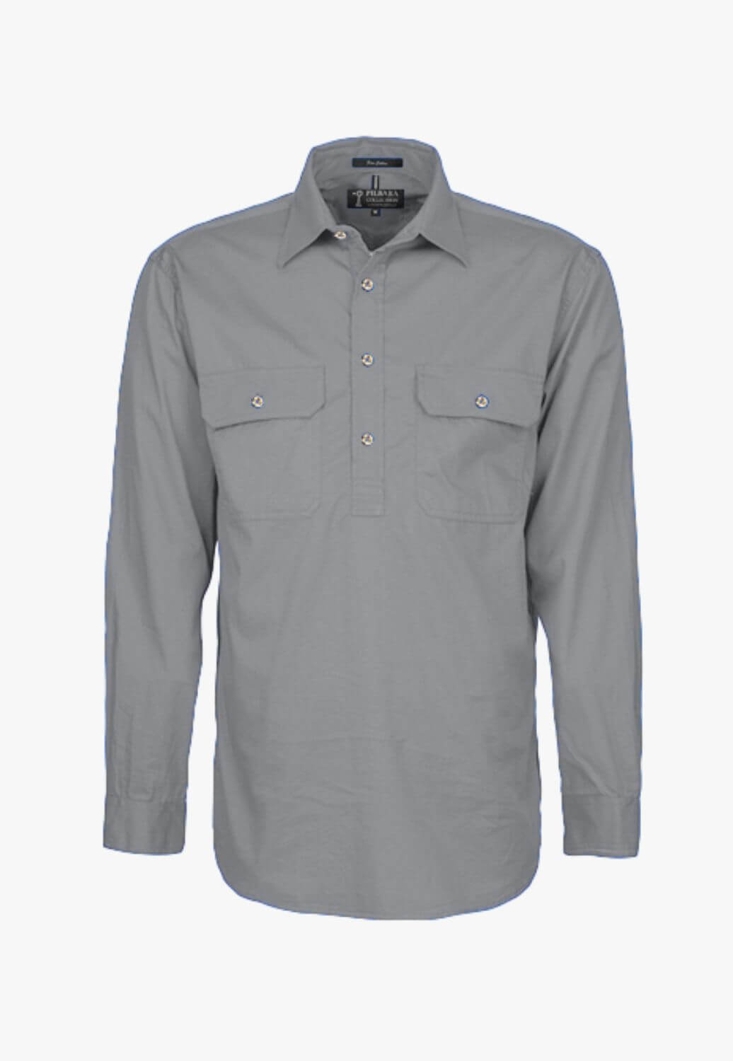 Pilbara Mens Closed Front Long Sleeve Work Shirt RM200CF