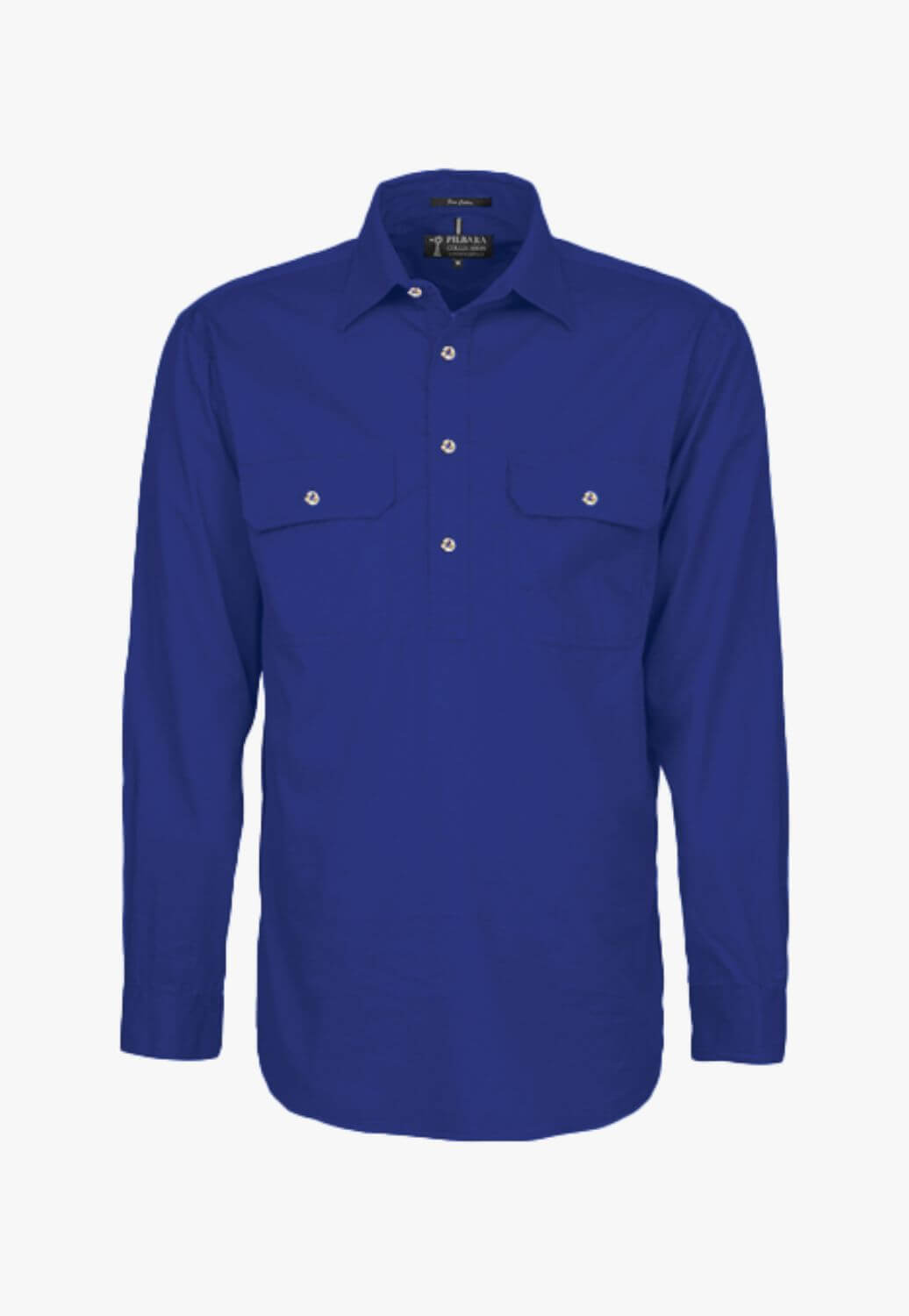 Pilbara Mens Closed Front Long Sleeve Work Shirt RM200CF