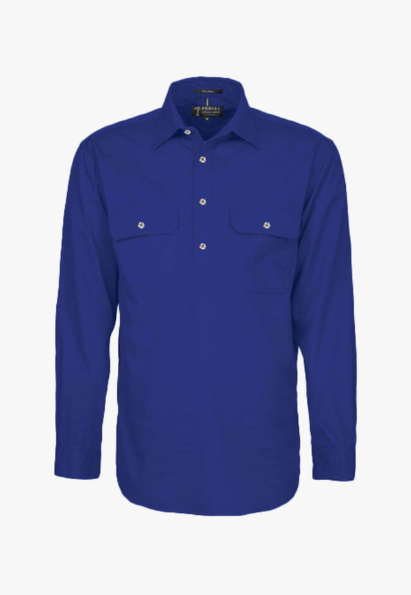 Pilbara Mens Closed Front Long Sleeve Work Shirt RM200CF- W. Titley & Co
