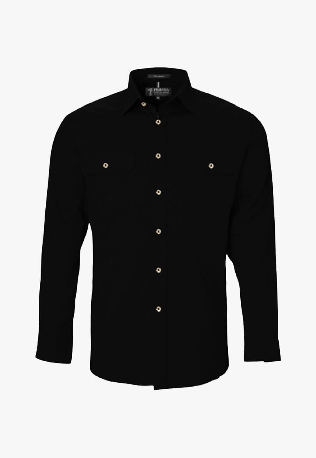 Pilbara Mens Open Front Long Sleeve Work Shirt RM500BT