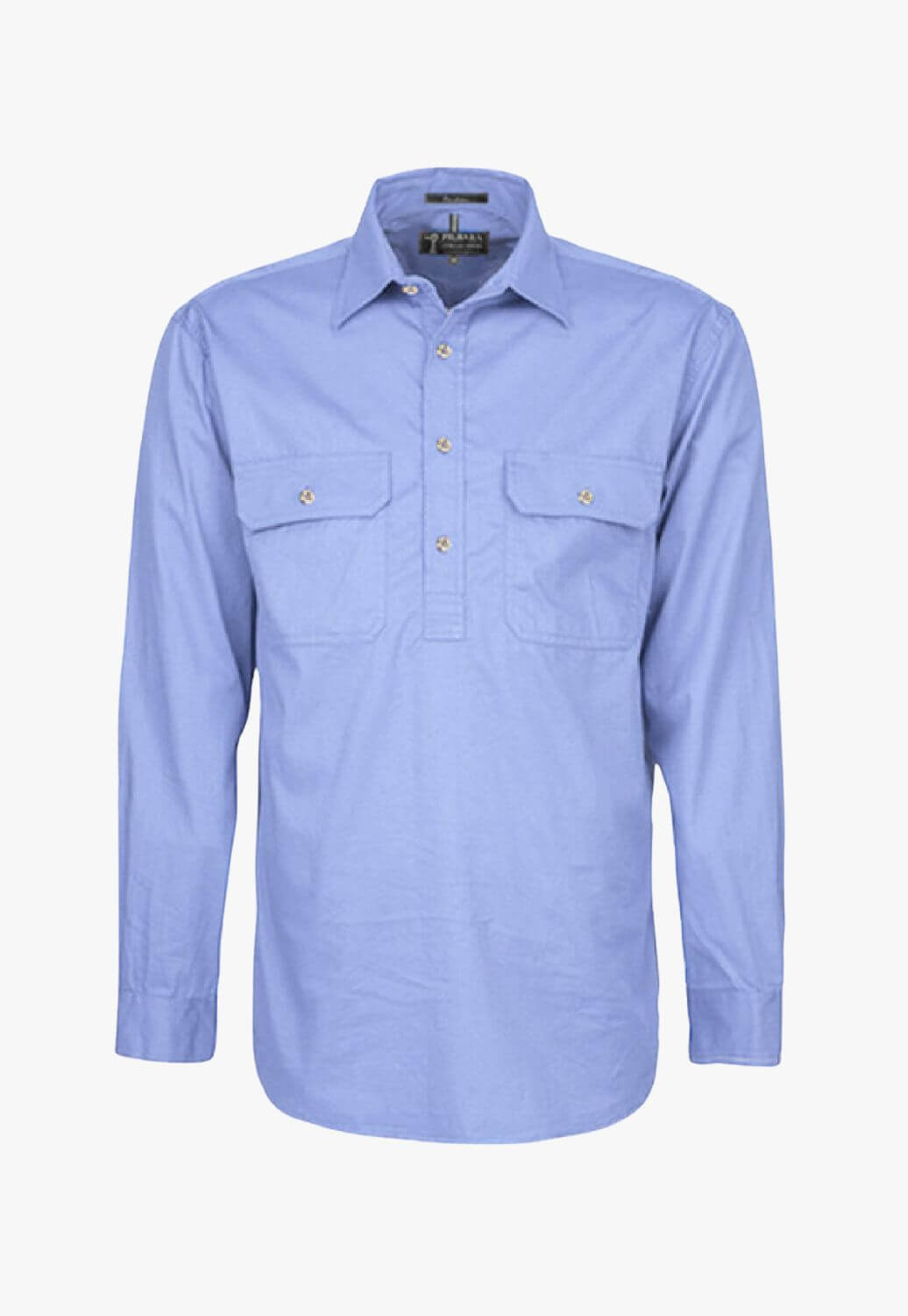 Pilbara Mens Closed Front Long Sleeve Work Shirt RM200CF