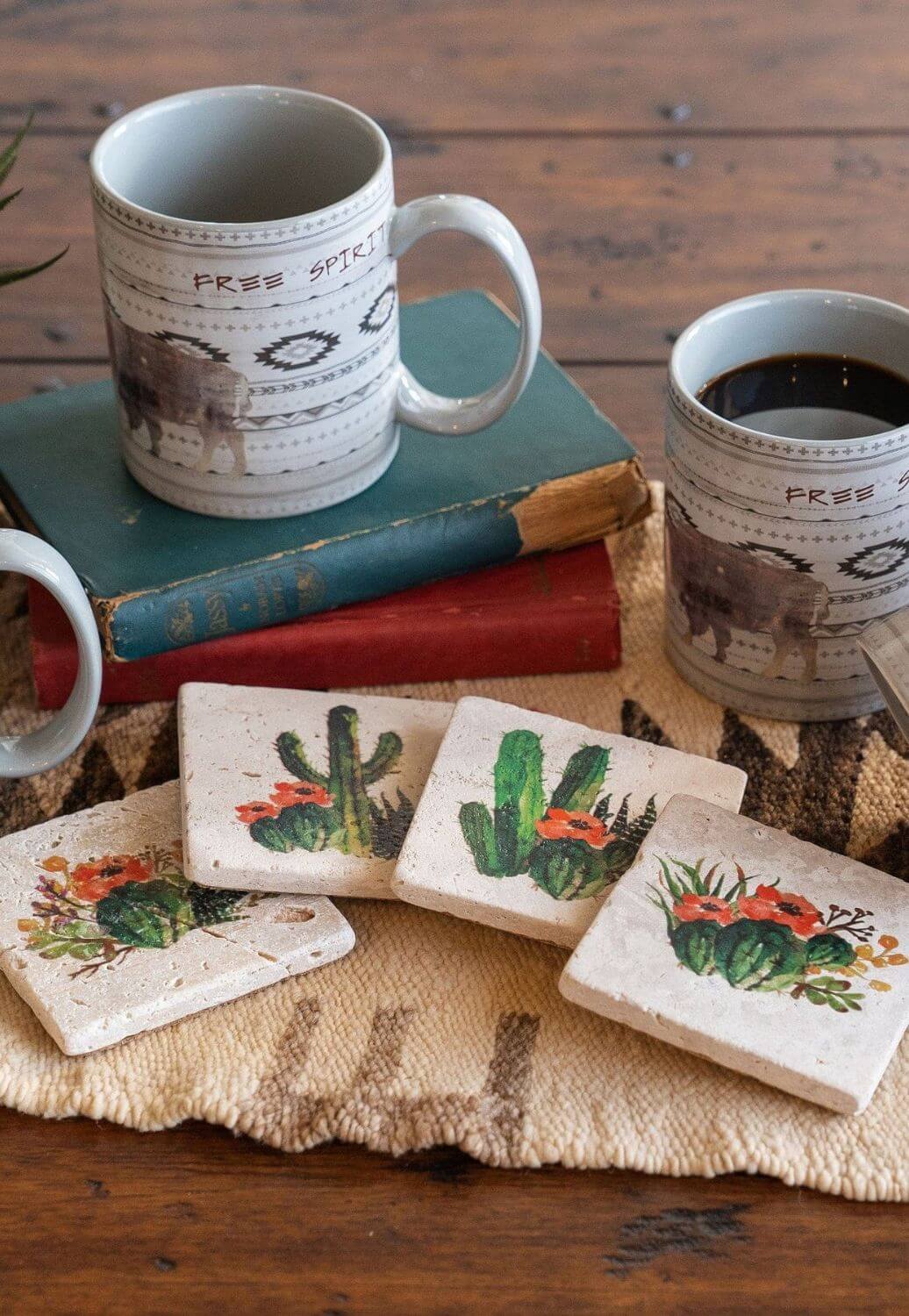 Cactus Bloom Coaster Set