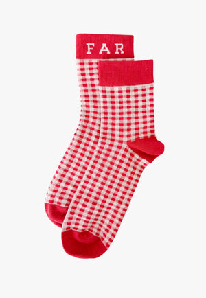 Whitney Spicer Cherry Check Socks