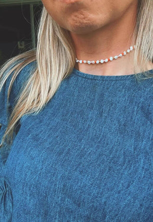 Treasure Chest Co Rainbow Pearl Choker