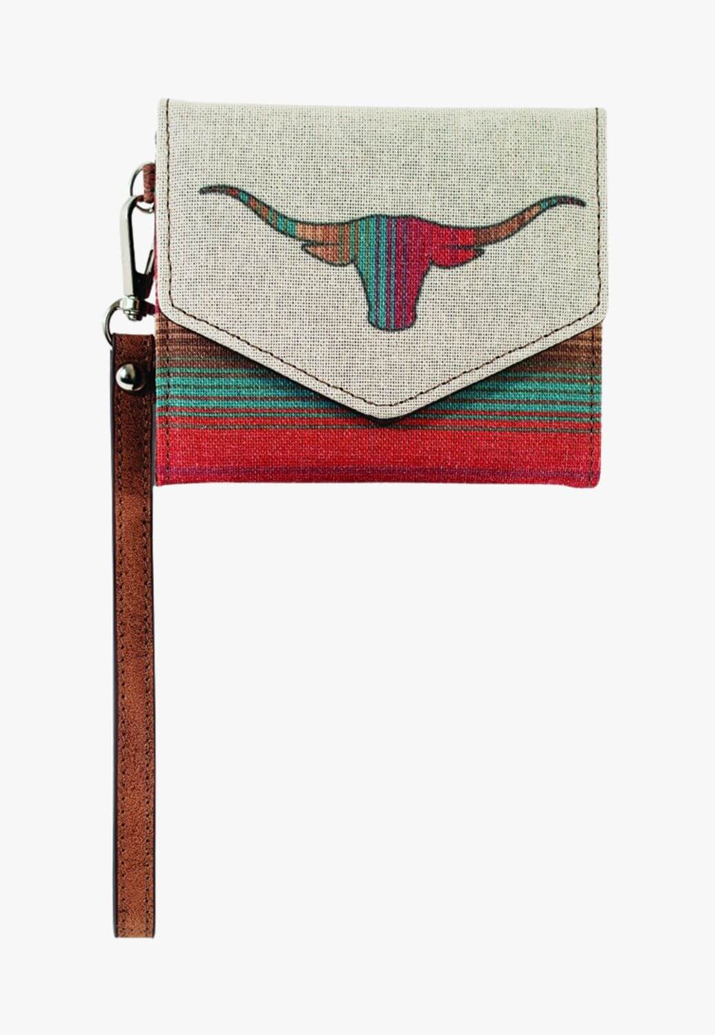 Justin Womens Longhorn Camvas Mini Wallet