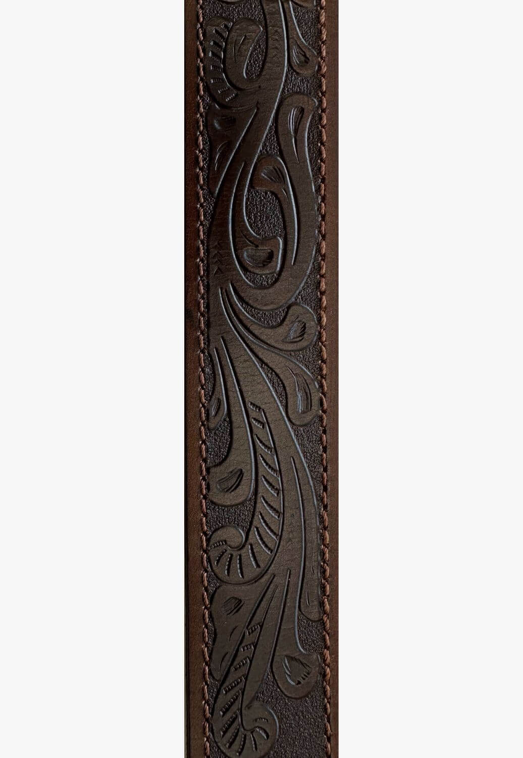 Pilbara Western Oval Buckle Tooled Leather Belt