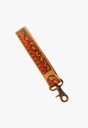 Myra Canyon Pass Leather Key Fob