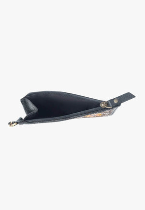 Myra Wildflower Mesa Handtooled Hairon Leather Card Holder