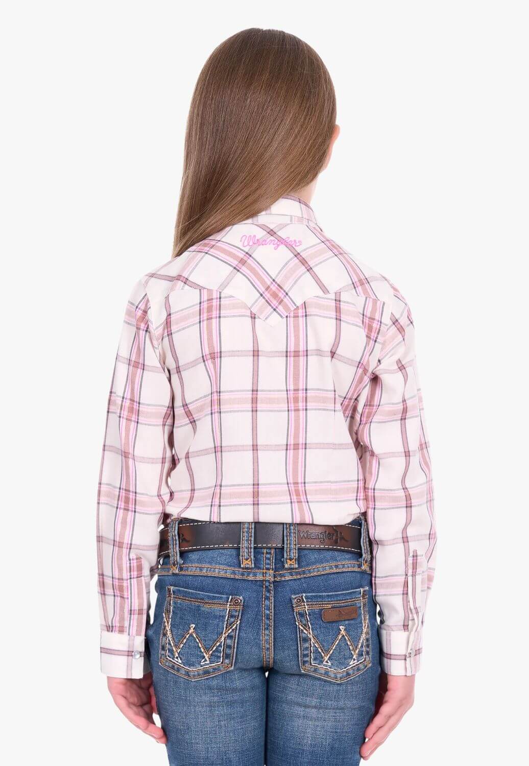 Wrangler Girls Henley Logo Long Sleeve Shirt