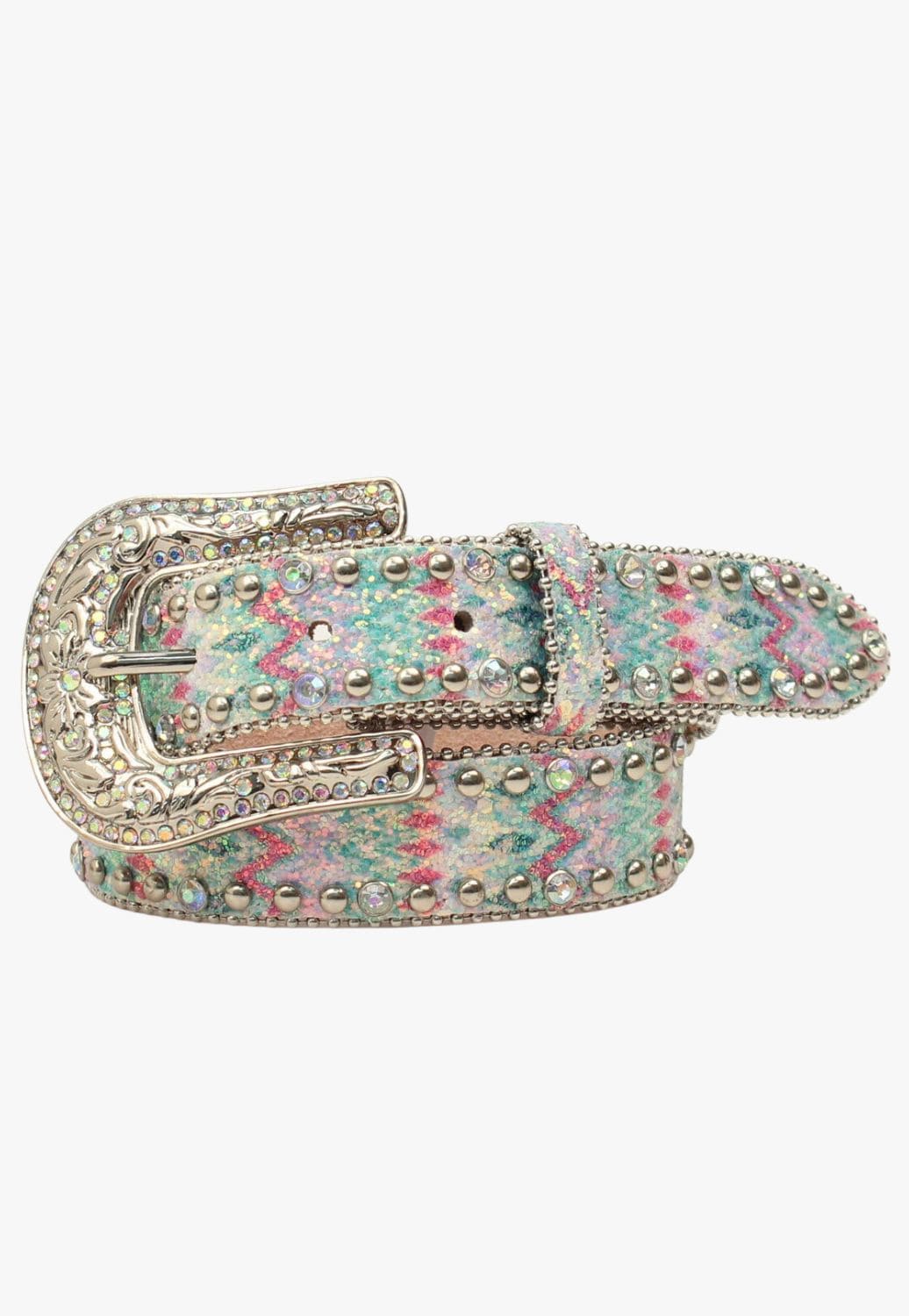 Angel Ranch CLOTHING-Girls Belts Angel Ranch Girls Southwestern Glitter Stone Belt