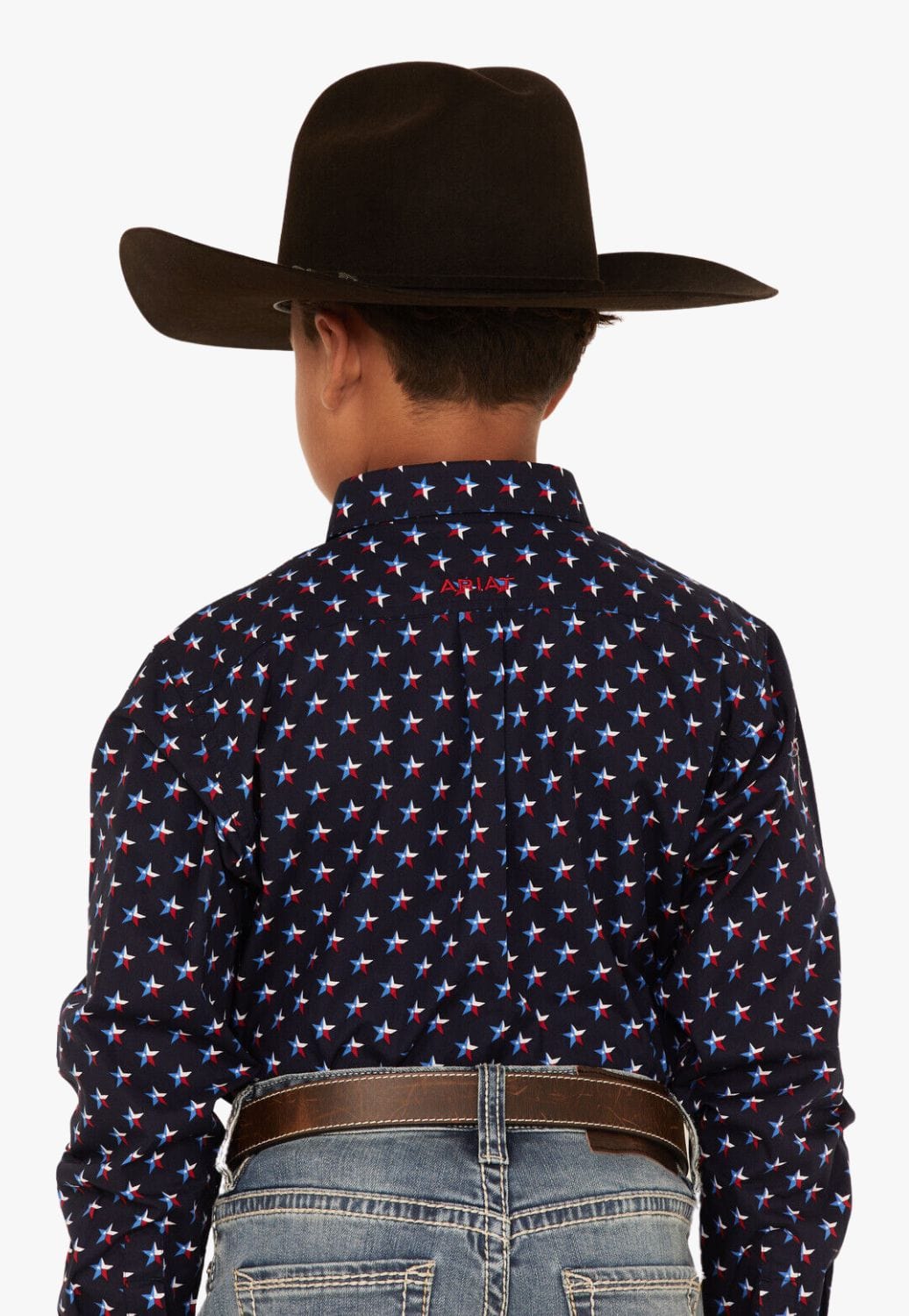 Ariat CLOTHING-Boys Long Sleeve Shirts Ariat Boys Nosson Classic Fit Long Sleeve Shirt