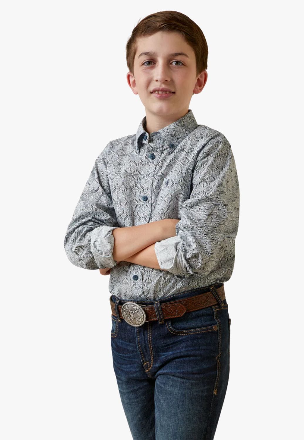 Ariat CLOTHING-Boys Long Sleeve Shirts Ariat Boys Orville Classic Long Sleeve Shirt