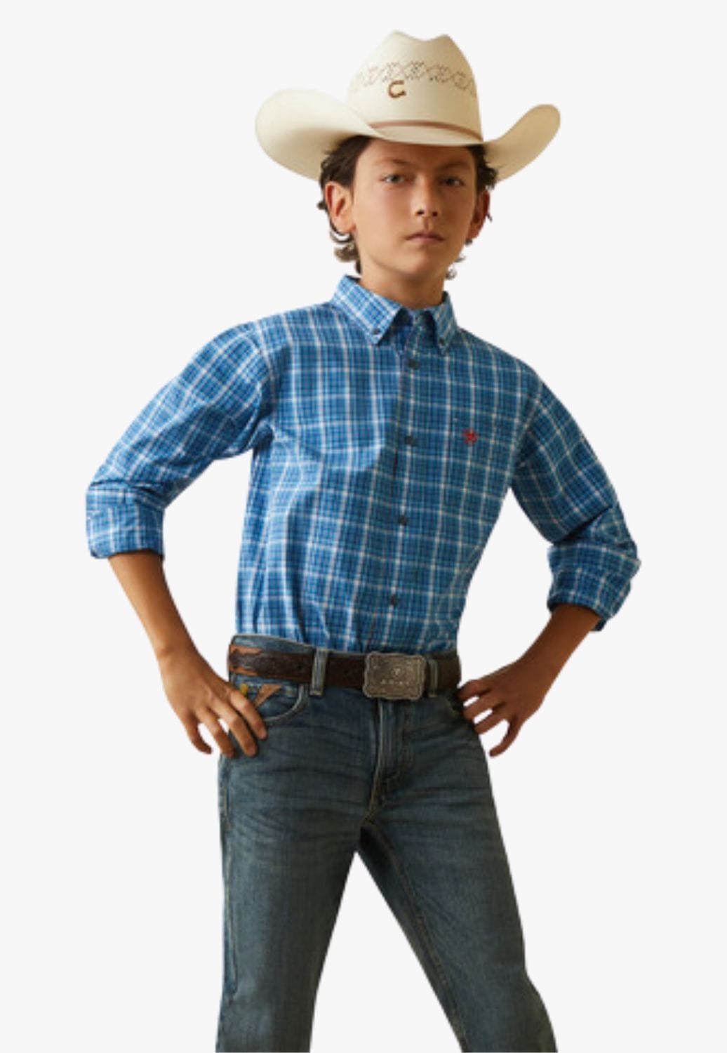 Ariat CLOTHING-Boys Long Sleeve Shirts Ariat Boys Pro Series Leyton Classic Long Sleeve Shirt