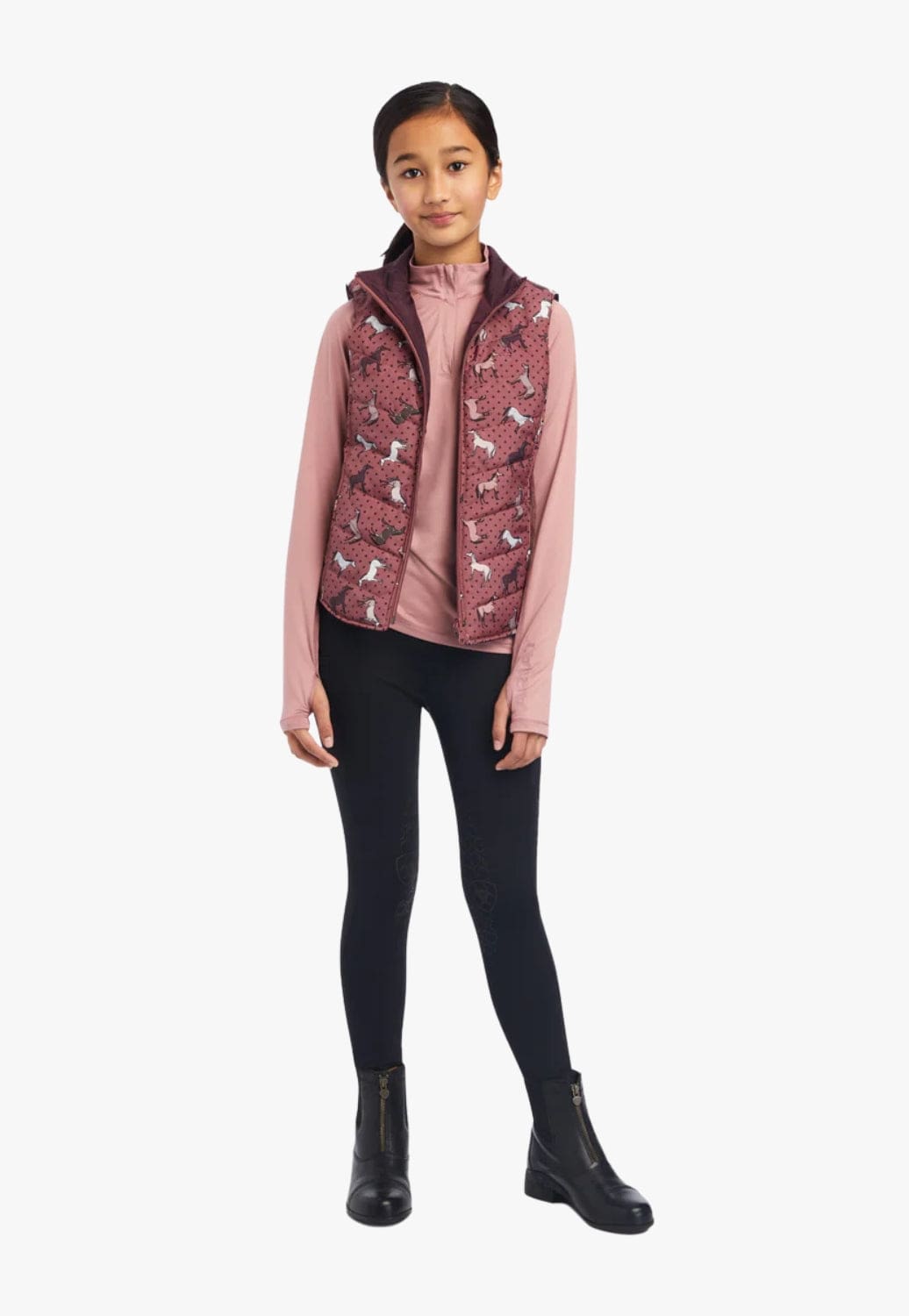Ariat CLOTHING-Girls Jackets Ariat Girls Bella Pony Reversible Vest