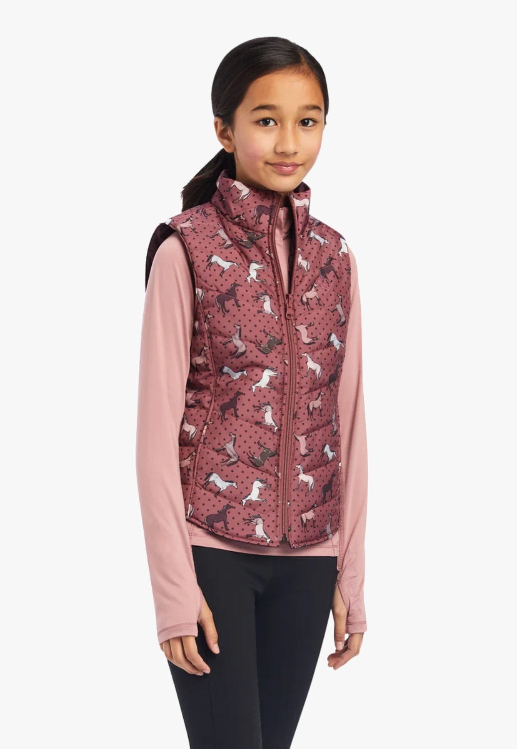 Ariat CLOTHING-Girls Jackets Ariat Girls Bella Pony Reversible Vest