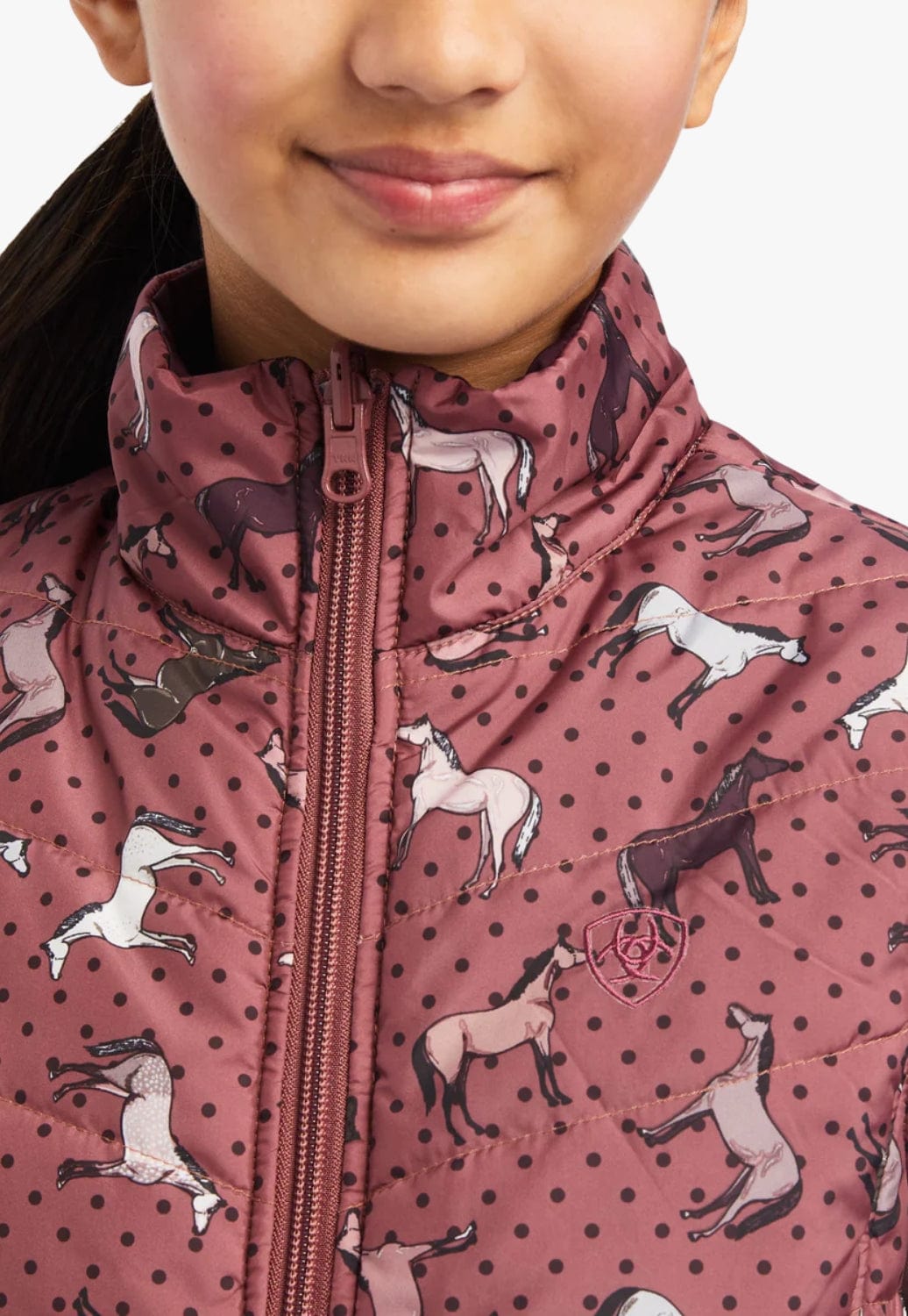 Ariat CLOTHING-Girls Jackets Ariat Girls Bella Pony Reversible Vest