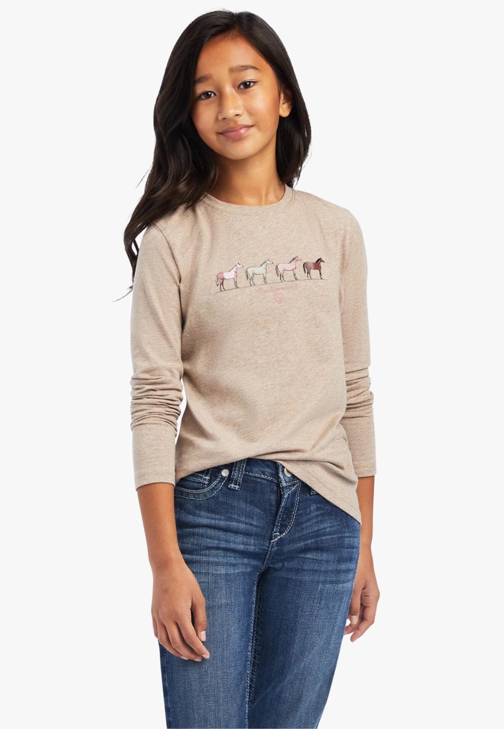 Ariat CLOTHING-Girls Long Sleeve Shirts Ariat Girls Different Colour Long Sleeve Shirt