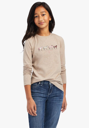 Ariat CLOTHING-Girls Long Sleeve Shirts Ariat Girls Different Colour Long Sleeve Shirt
