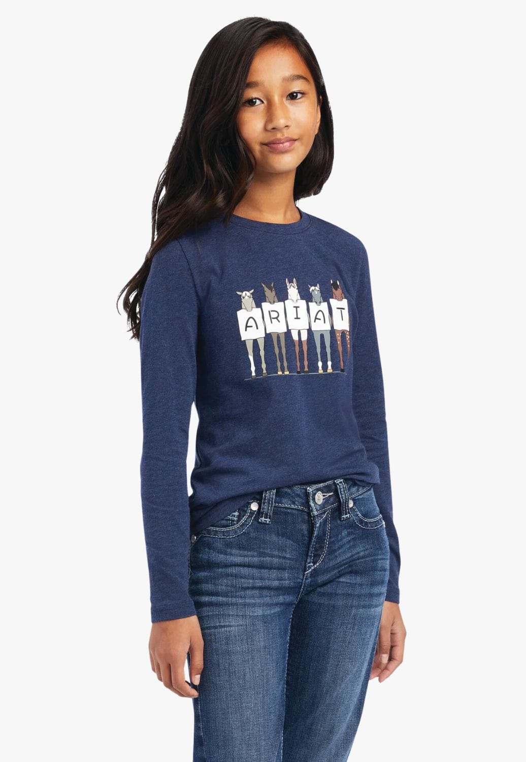 Ariat CLOTHING-Girls Long Sleeve Shirts Ariat Girls Fan Club Long Sleeve Shirt