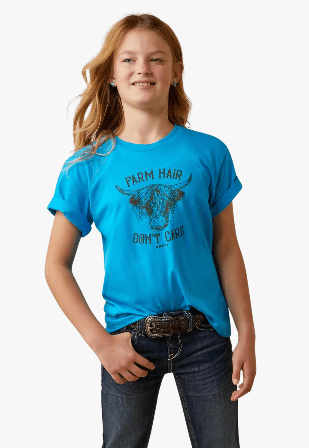 Ariat CLOTHING-Girls T-Shirts Ariat Girls Farm Hair T-Shirt