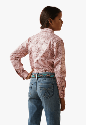 Ariat CLOTHING-Girls Long Sleeve Shirts Ariat Girls Paisley Snap Long Sleeve Shirt
