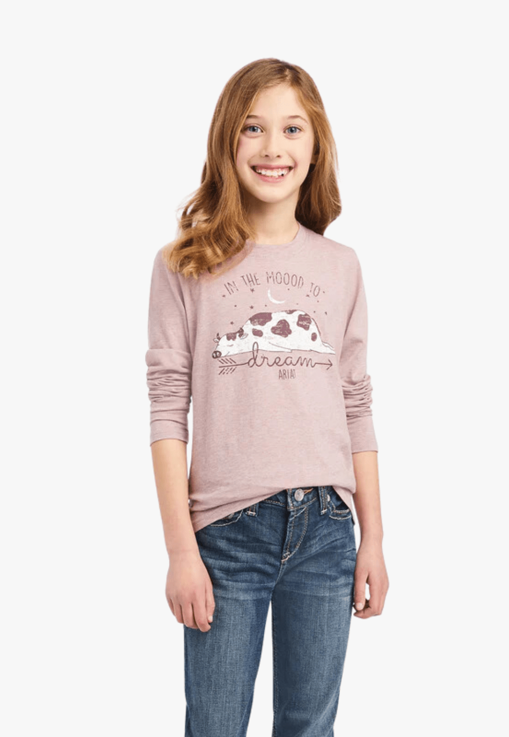Ariat CLOTHING-Girls Long Sleeve Shirts Ariat Girls REAL Dreaming Mood Long Sleeve Shirt