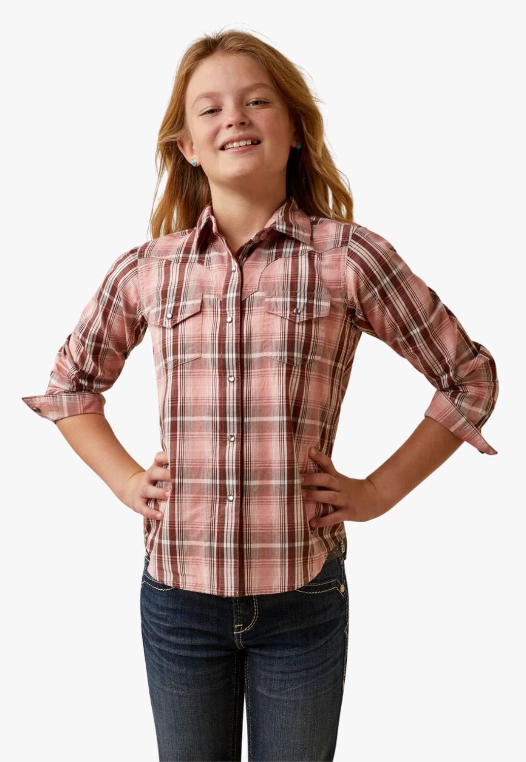 Ariat CLOTHING-Girls Long Sleeve Shirts Ariat Girls Saguaro Long Sleeve Shirt