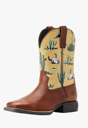 Ariat FOOTWEAR - Kids Western Boots Ariat Kids Round Up Wide Square Toe Top Boot