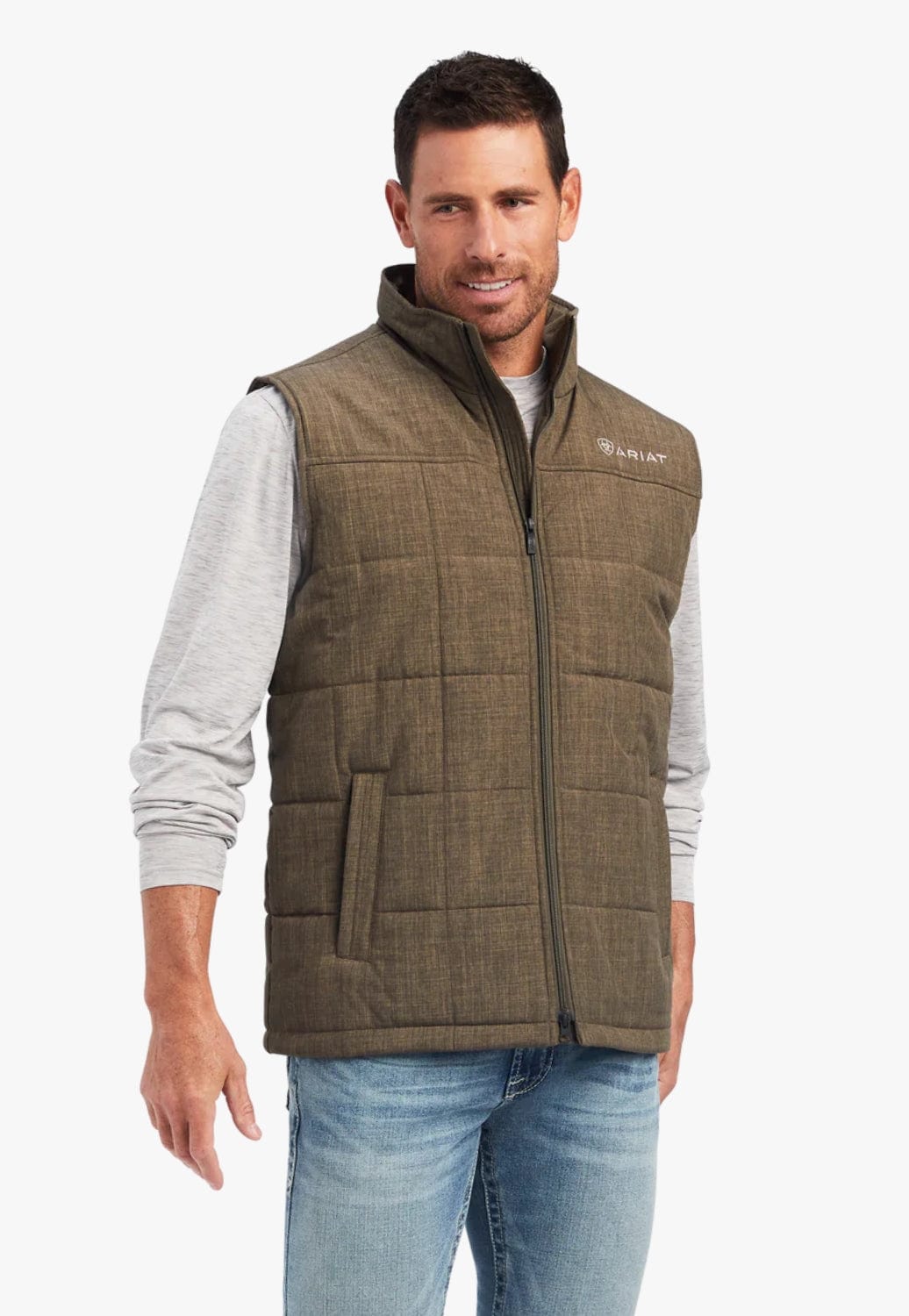 Ariat CLOTHING-Mens Vests Ariat Mens Crius Crocodile Insulated Vest