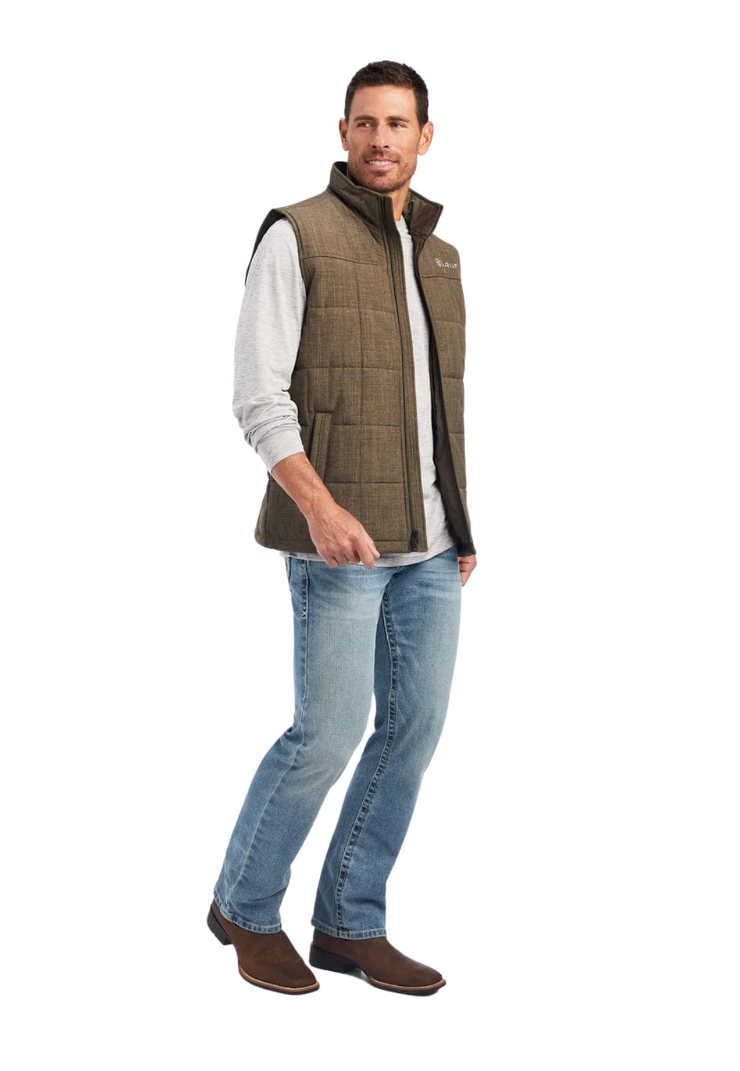 Ariat CLOTHING-Mens Vests Ariat Mens Crius Crocodile Insulated Vest