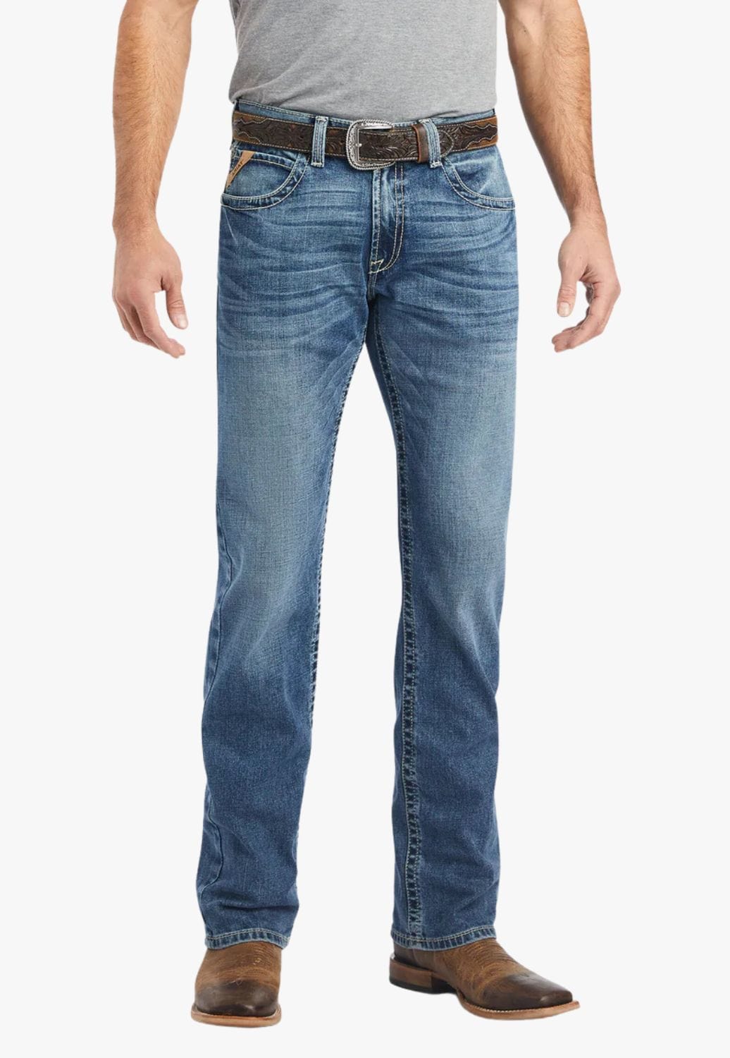 Ariat CLOTHING-Mens Jeans Ariat Mens M5 Bauer Straight Leg Jean