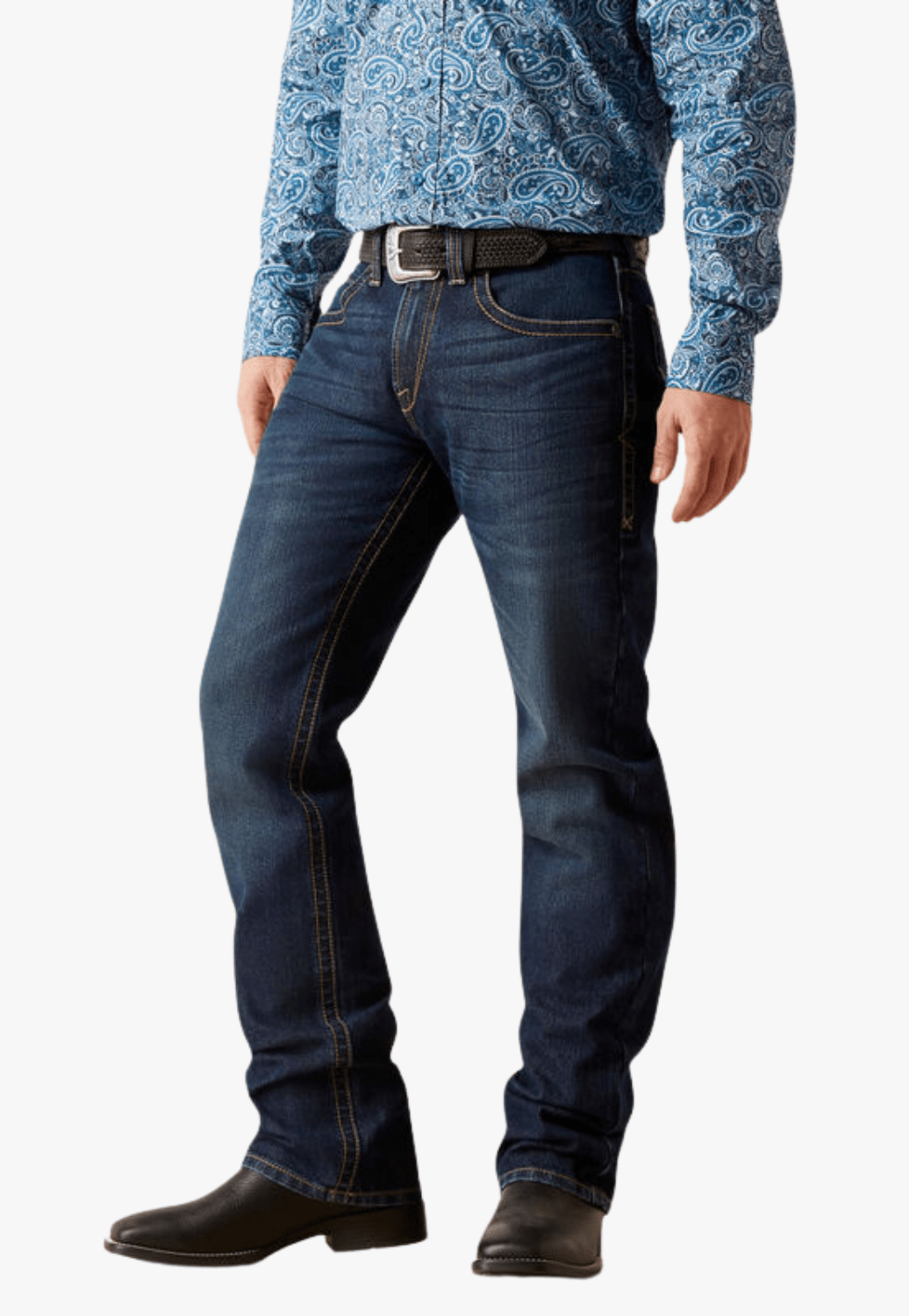 Ariat CLOTHING-Mens Jeans Ariat Mens M5 Dennis Straight Leg Jean