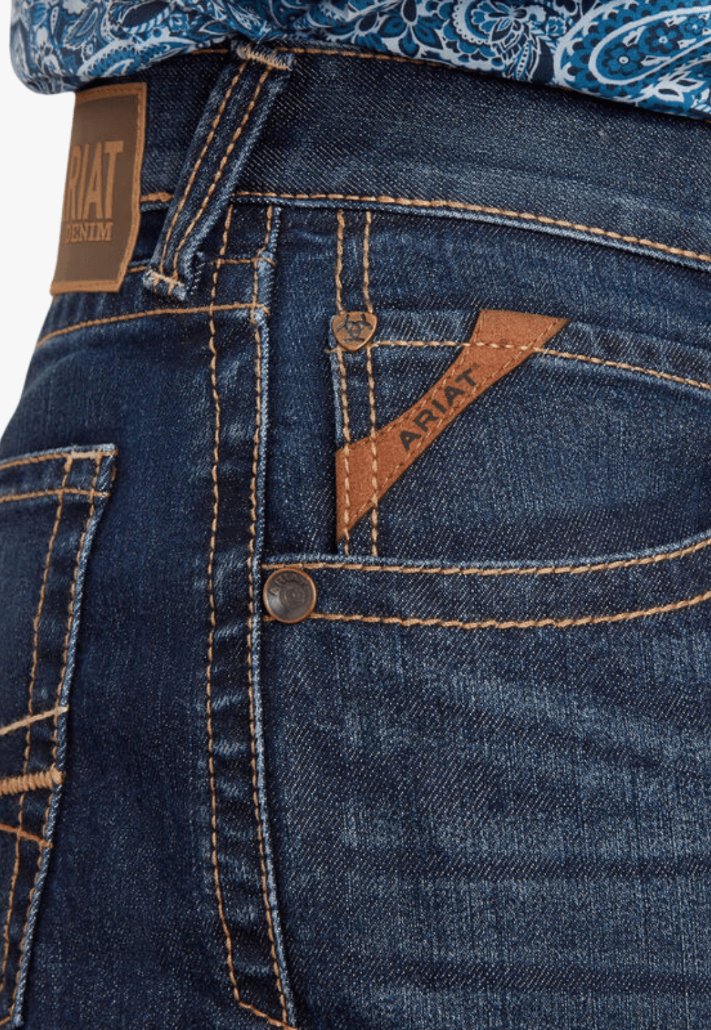 Ariat CLOTHING-Mens Jeans Ariat Mens M5 Dennis Straight Leg Jean