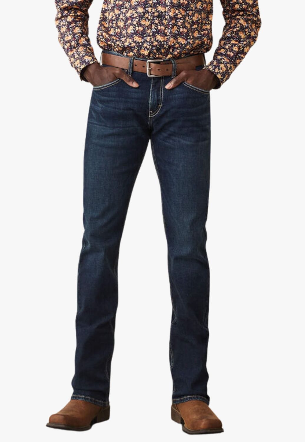 Ariat CLOTHING-Mens Jeans Ariat Mens M8 Bryson Straight Leg Jean