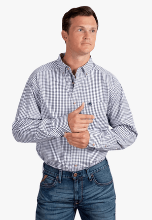 Ariat CLOTHING-Mens Long Sleeve Shirts Ariat Mens Pro Series Cliff Check Long Sleeve Shirt