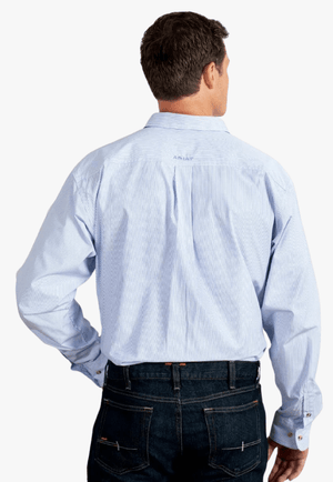 Ariat CLOTHING-Mens Long Sleeve Shirts Ariat Mens Pro Series Cliff Stripe Long Sleeve Shirt
