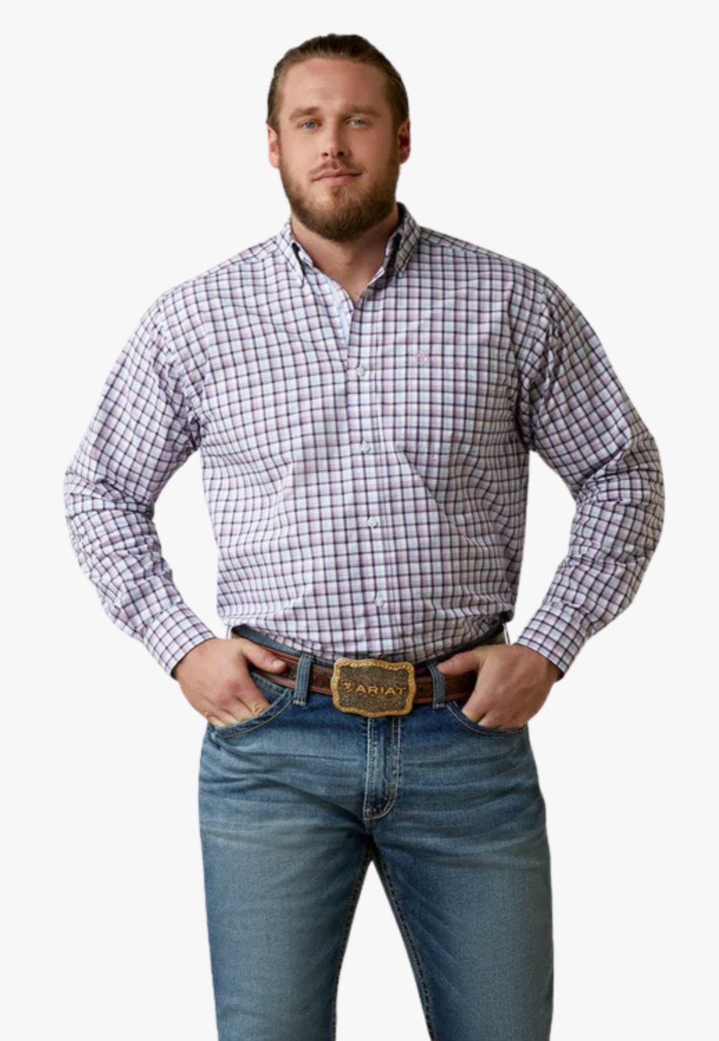 Ariat CLOTHING-Mens Long Sleeve Shirts Ariat Mens Pro Series Meir Classic Long Sleeve Shirt