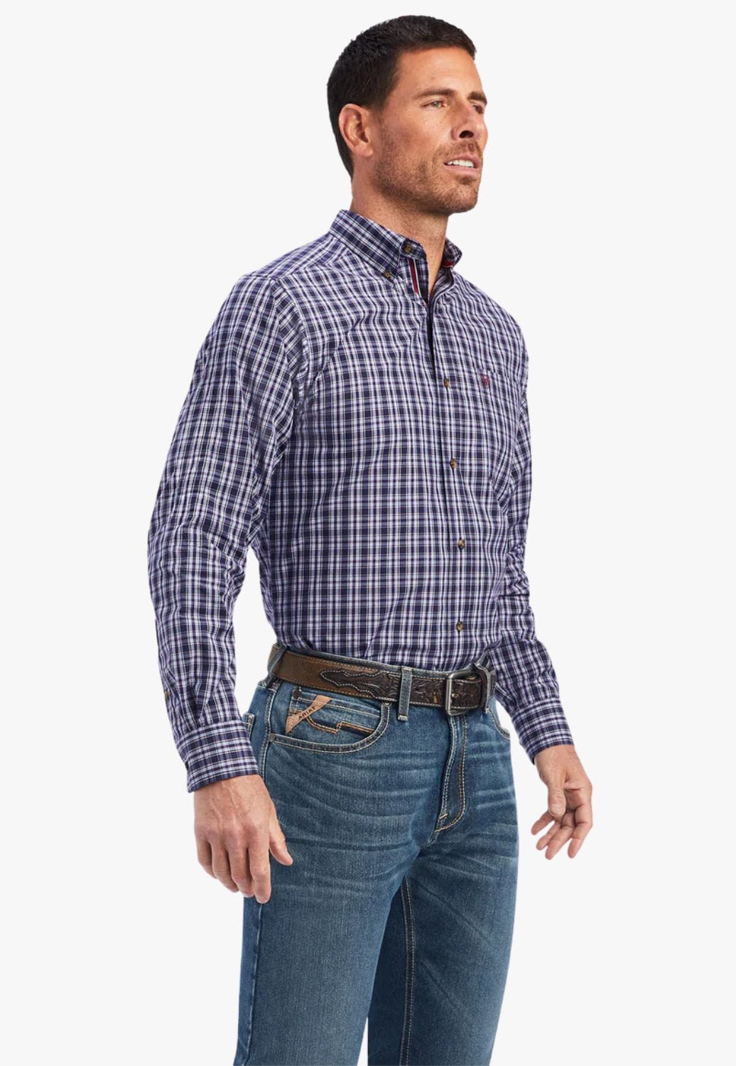 Ariat CLOTHING-Mens Long Sleeve Shirts Ariat Mens Pro Series Noell Fitted Long Sleeve Shirt