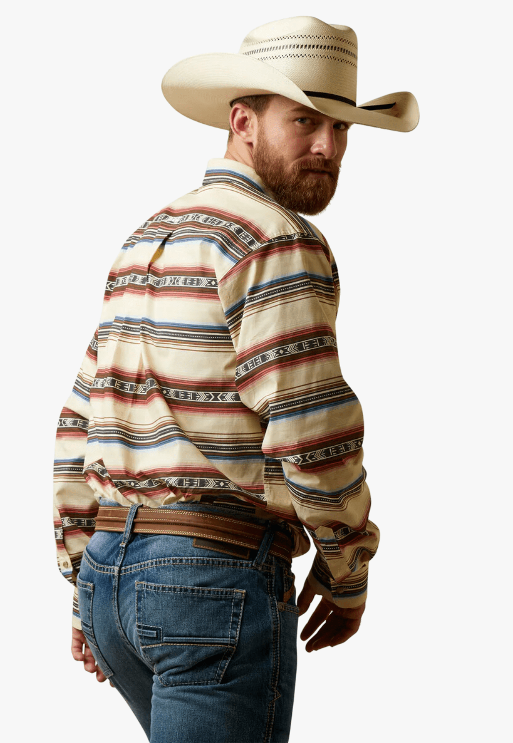 Ariat CLOTHING-Mens Long Sleeve Shirts Ariat Mens Pro Series Team Darren Fitted Long Sleeve Shirt