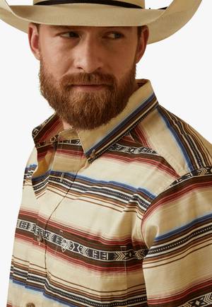 Ariat CLOTHING-Mens Long Sleeve Shirts Ariat Mens Pro Series Team Darren Fitted Long Sleeve Shirt