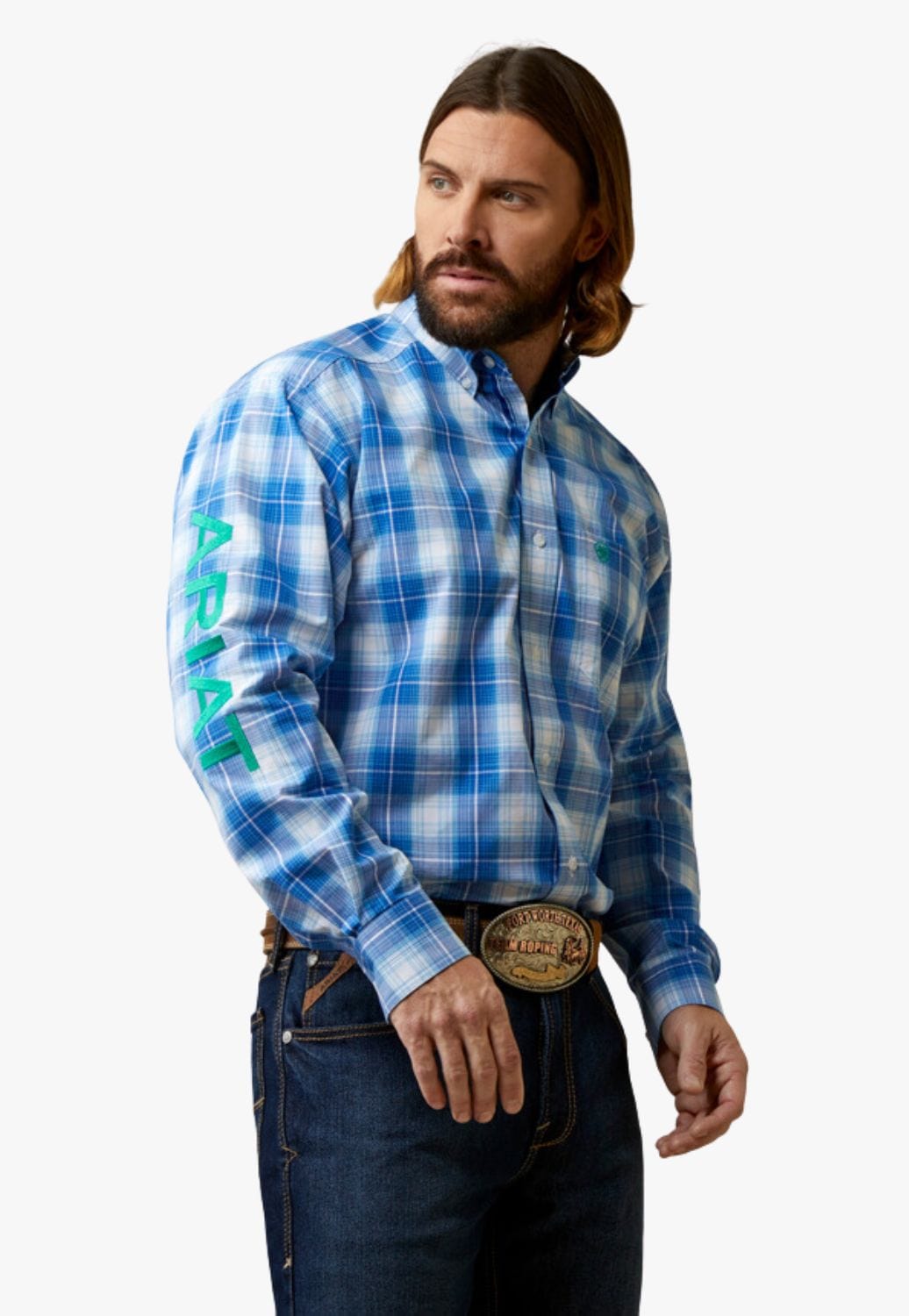 Ariat CLOTHING-Mens Long Sleeve Shirts Ariat Mens Pro Series Team Daxton Classic Long Sleeve Shirt