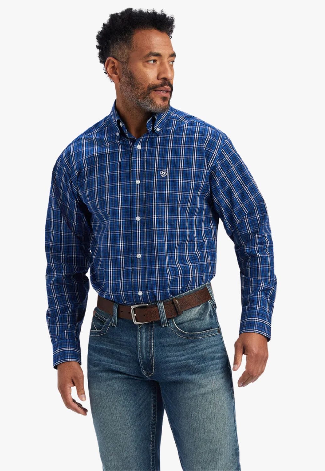 Ariat CLOTHING-Mens Long Sleeve Shirts Ariat Mens Pro Serious Naveen Classic Long Sleeve Shirt