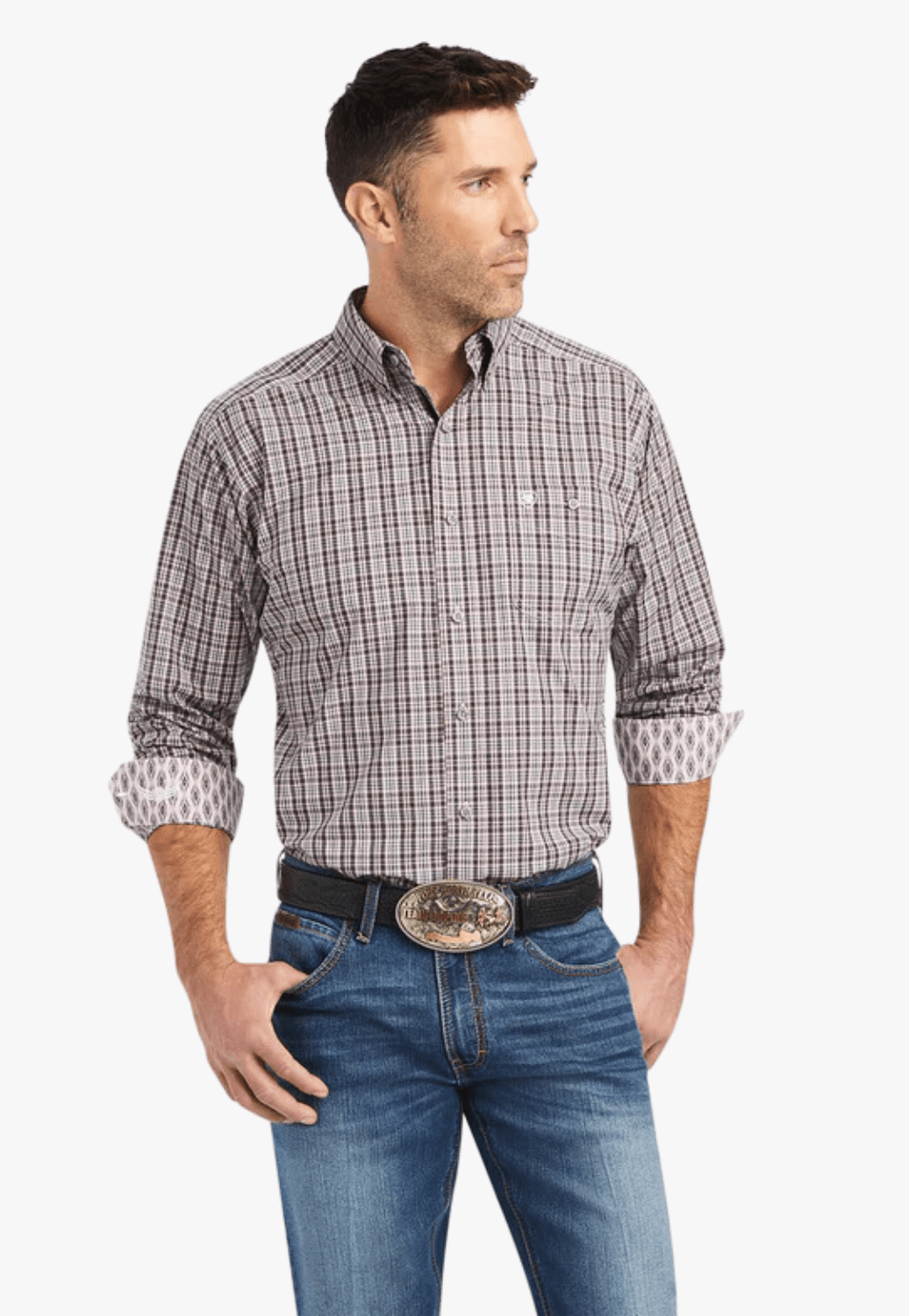 Ariat CLOTHING-Mens Long Sleeve Shirts Ariat Mens Relentless Resolute Stretch Classic Long Sleeve Shirt