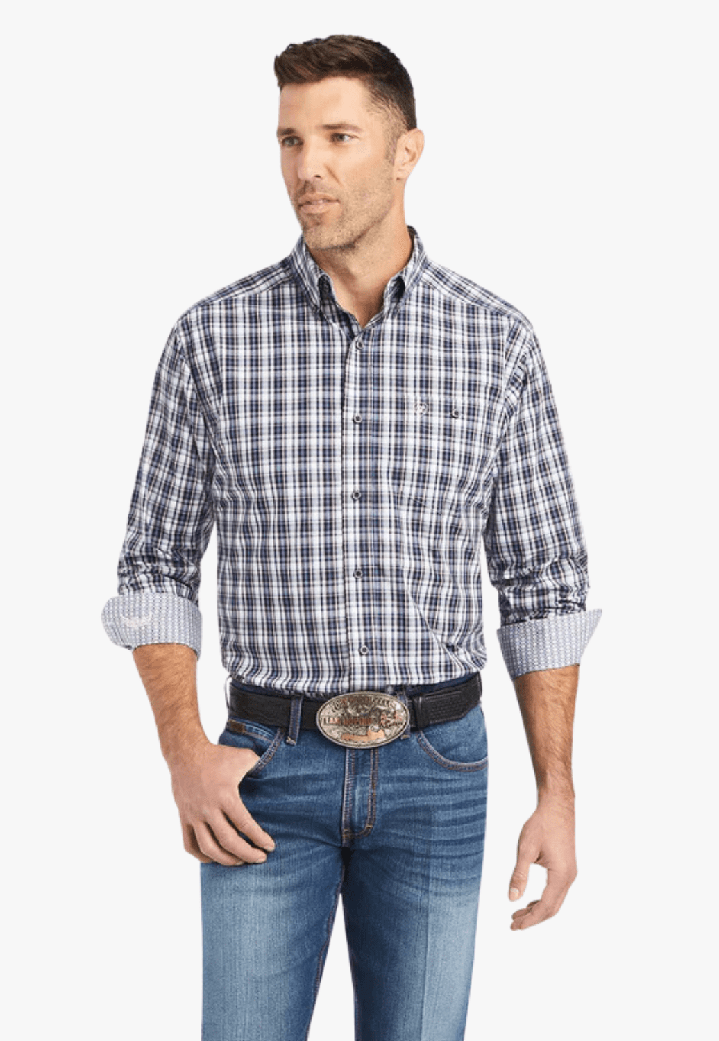 Ariat CLOTHING-Mens Long Sleeve Shirts Ariat Mens Relentless Risky Stretch Classic Long Sleeve Shirt