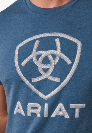 Ariat CLOTHING-MensT-Shirts Ariat Mens Steel Bar Logo T-Shirt
